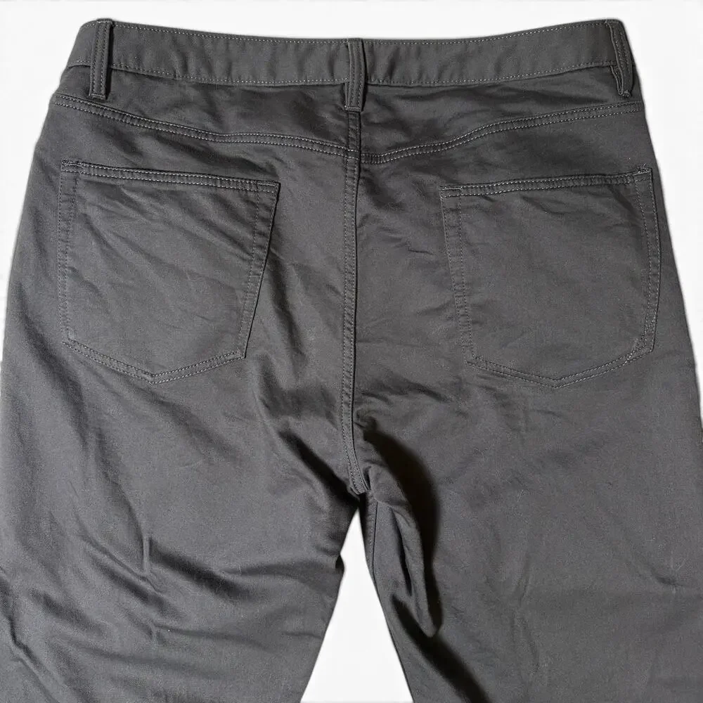Quince Comfort Stretch Traveler 5-Pocket Pants Mens Actual Size 35x34 Charcoal